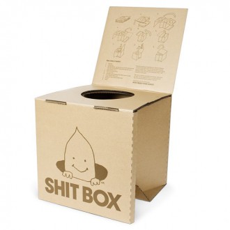 Shit Box Toilettes sèches portables en carton - Idée cadeau insolite